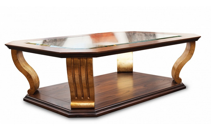 Стол со стеклянной столешницей Антик Стол со стеклянной столешницей Антик