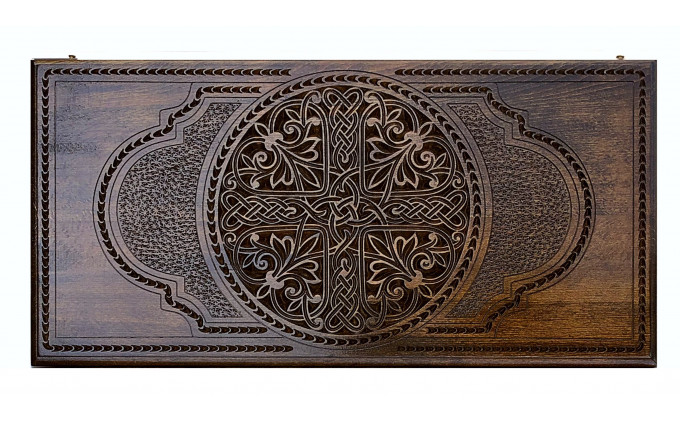 Нарды резные "Армянский узор 2", Mkhitaryan Нарды резные "Армянский узор 2", Mkhitaryan